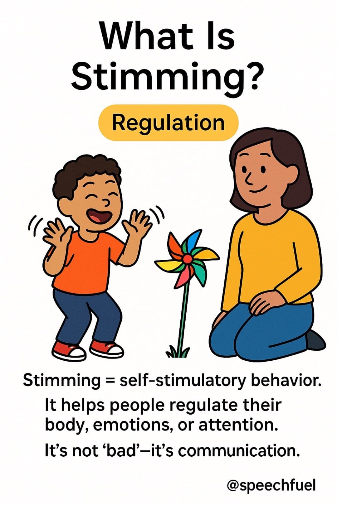 What Is
Stimming?
Regulation
Stimming = self-stimulatory behavior.
It helps peop…