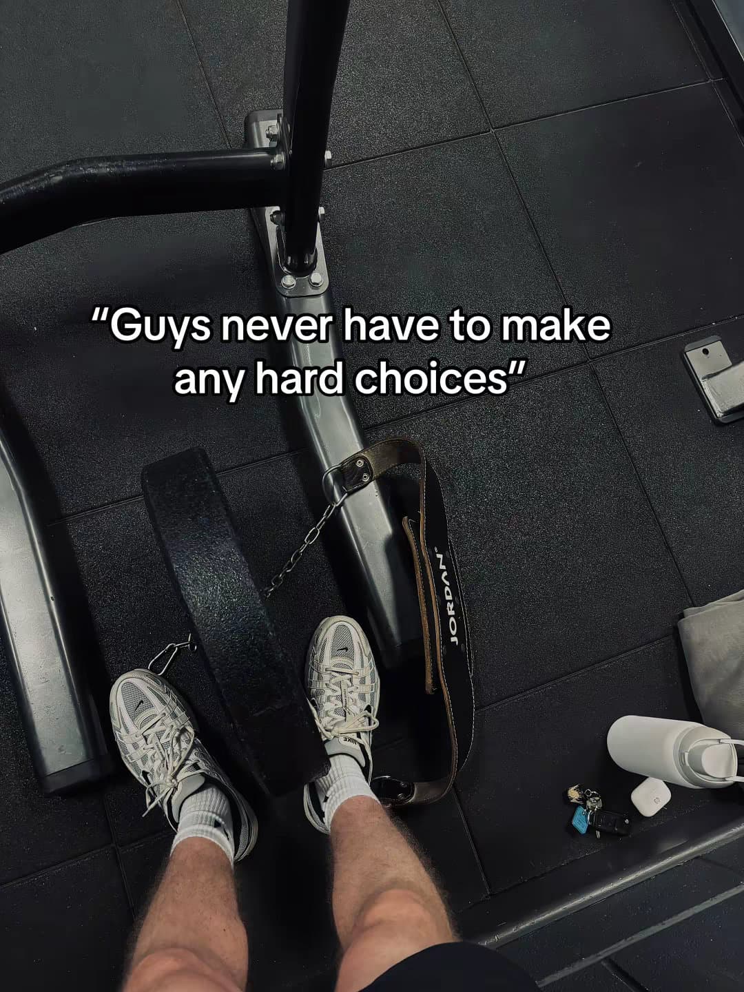 Slide 1: "Guys never have to make any hard choices"