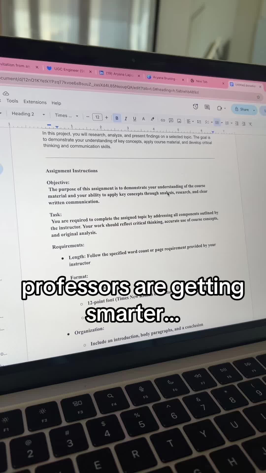 professors are getting
smarter...