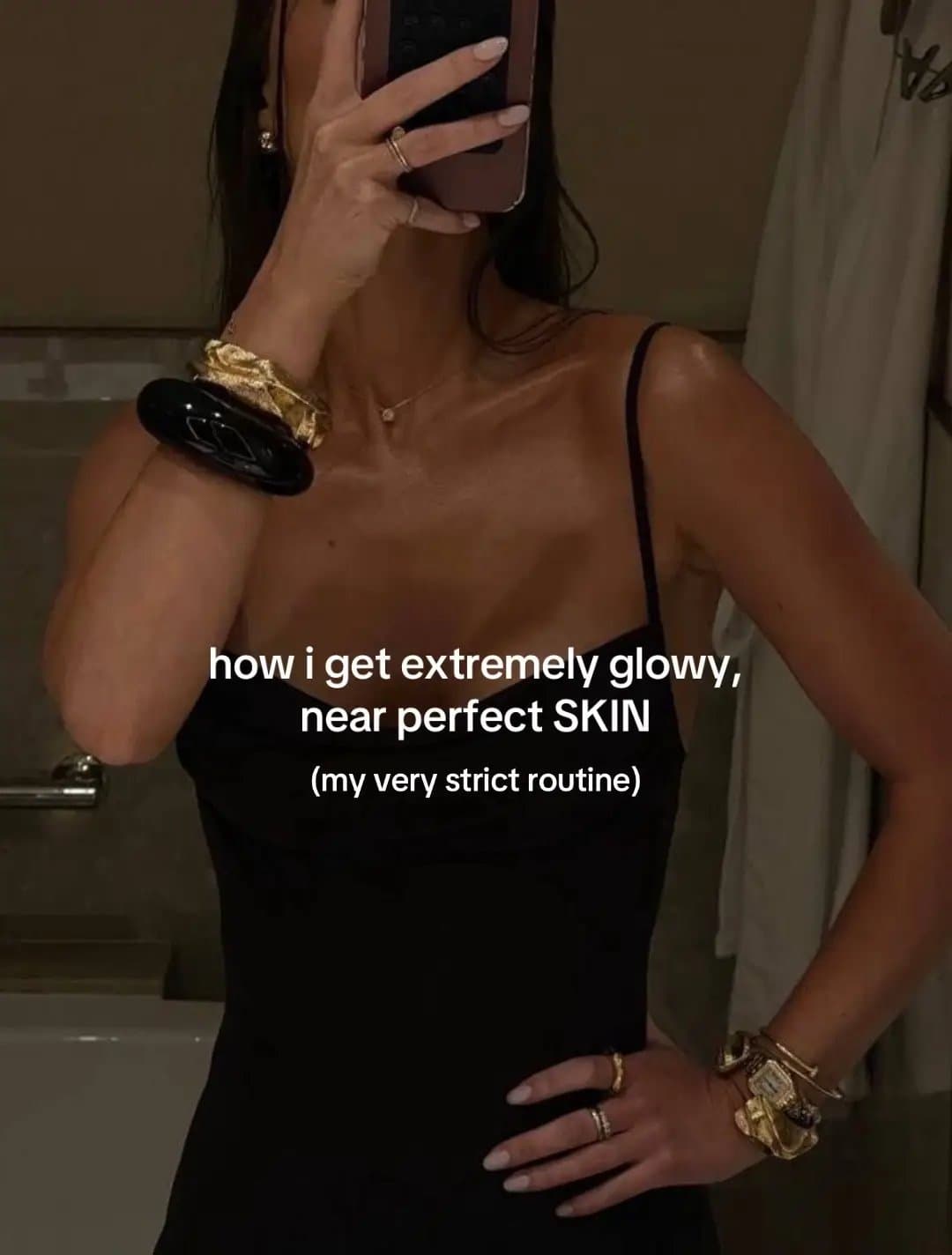 Slide 1: how i get extremely glowy,
near perfect SKIN
(my very strict routine)