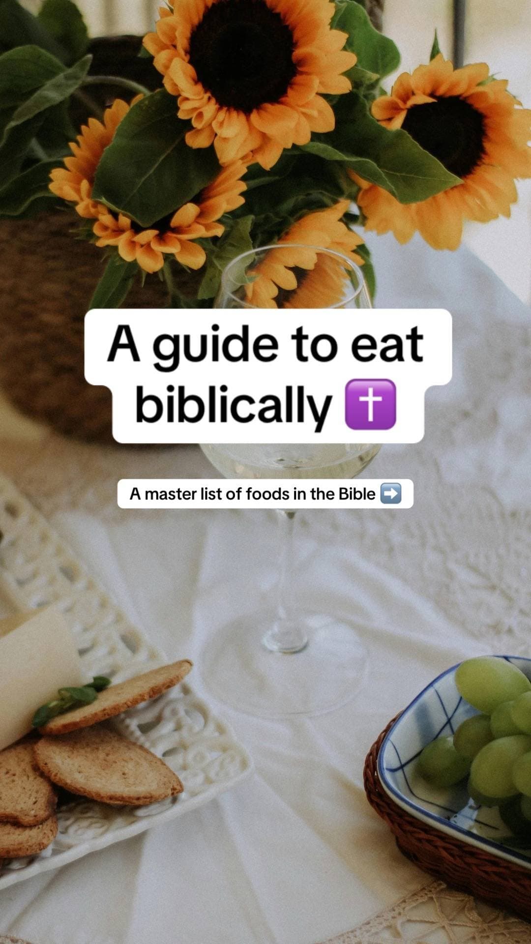 A guide to eat
biblically ✝️

A master list of foods in the Bible ➡️