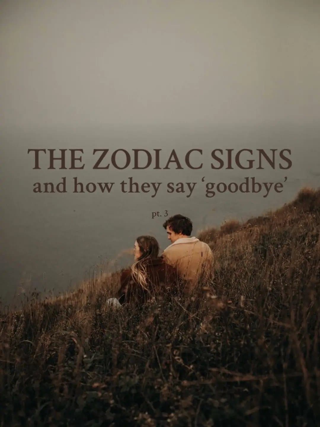 Slide 1: THE ZODIAC SIGNS
and how they say 'goodbye'
pt. 3