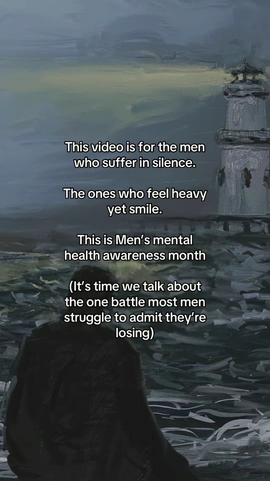 This video is for the men
who suffer in silence.

The ones who feel heavy
yet sm…