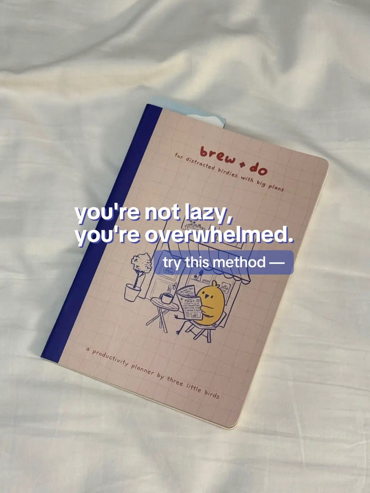 Slide 1: you're not lazy,
you're overwhelmed.
try this method—