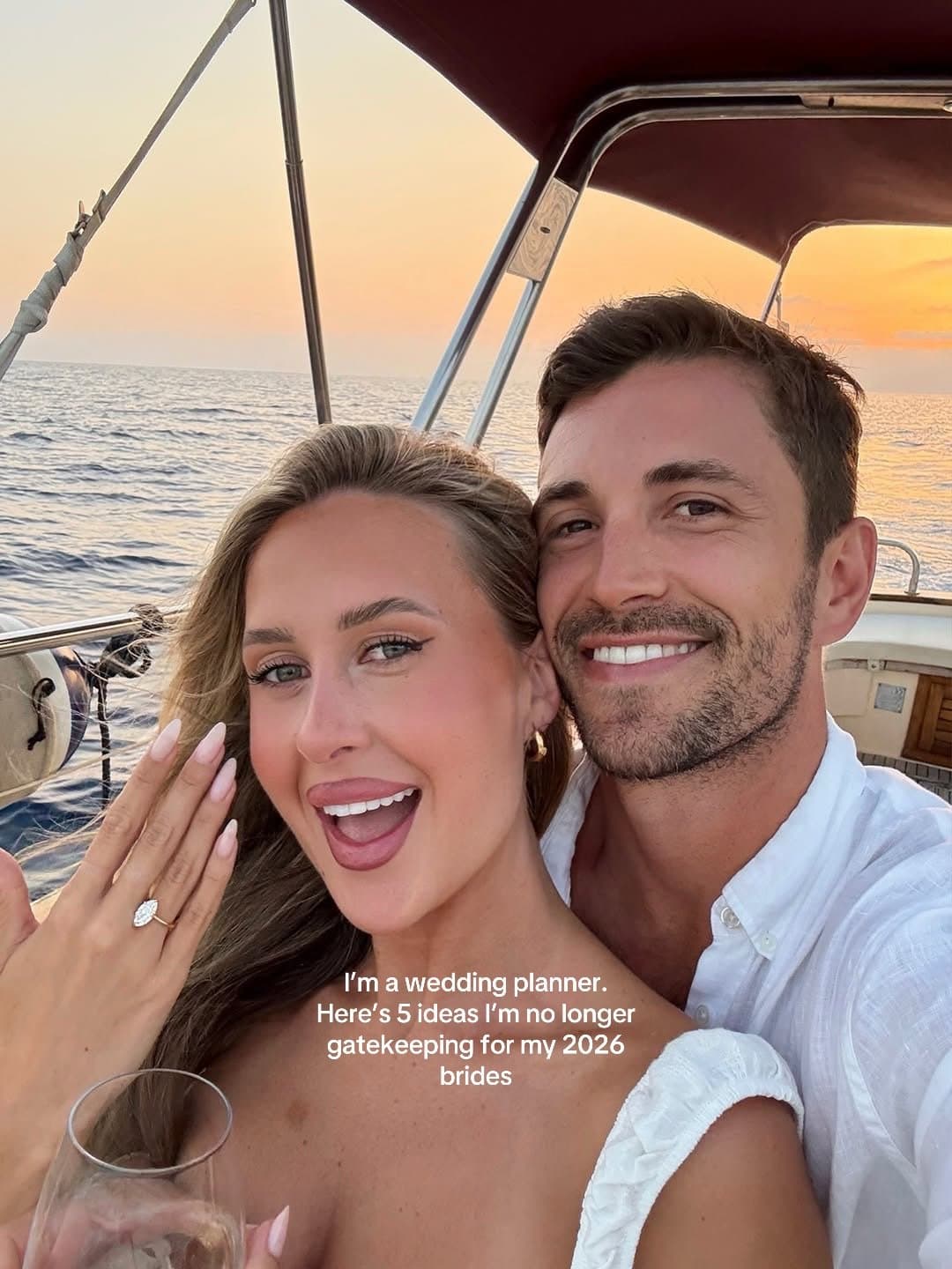 Slide 1: I'm a wedding planner.
Here's 5 ideas I'm no longer
gatekeeping for my 2026
brides