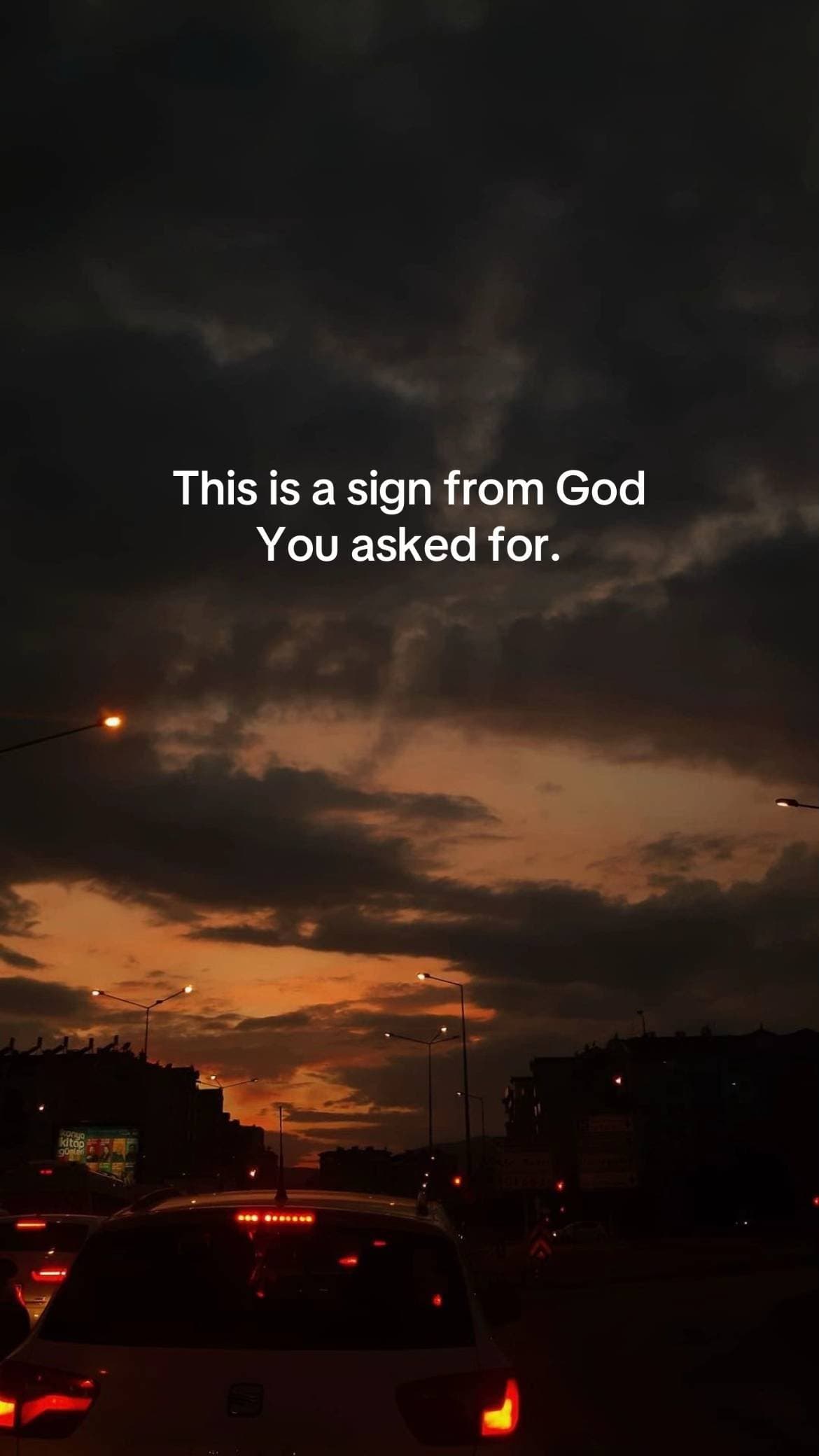 Slide 1: This is a sign from God
You asked for.