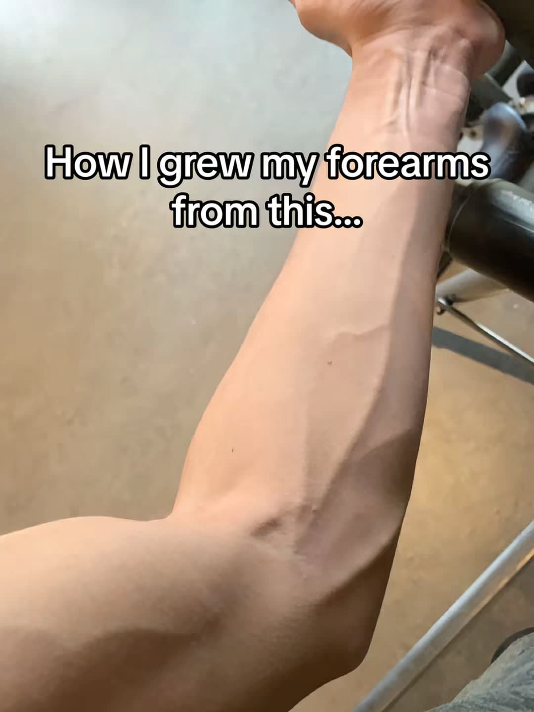 Slide 1: How I grew my forearms from this...