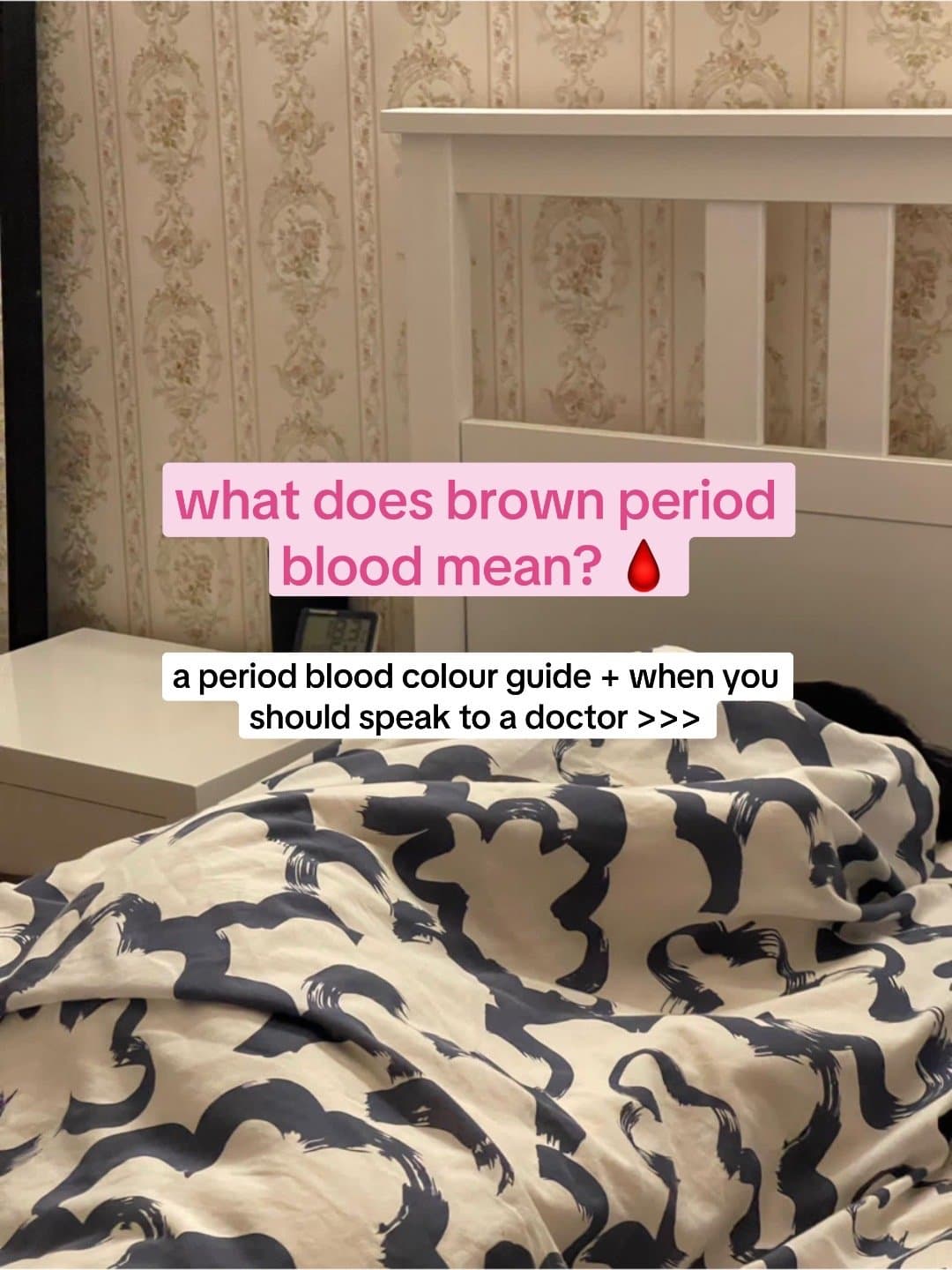 Slide 1: what does brown period
blood mean? 🩸

a period blood colour guide + when you
should speak to a doctor >>>