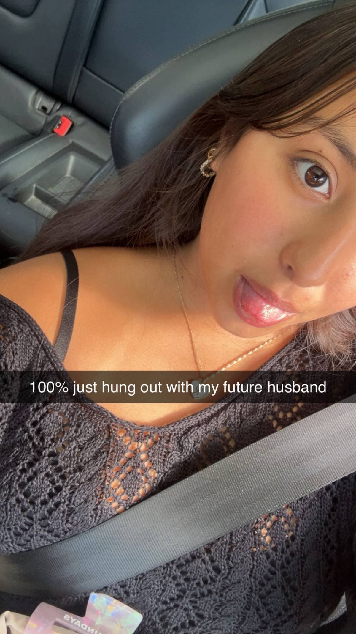 Slide 1: 100% just hung out with my future husband