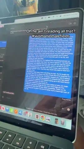 Oh he ain’t reading all that?
#womaninmalefields