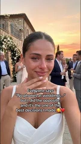 Everyone says
"No phones at weddings..."
but I did the opposite,
and it's the on…