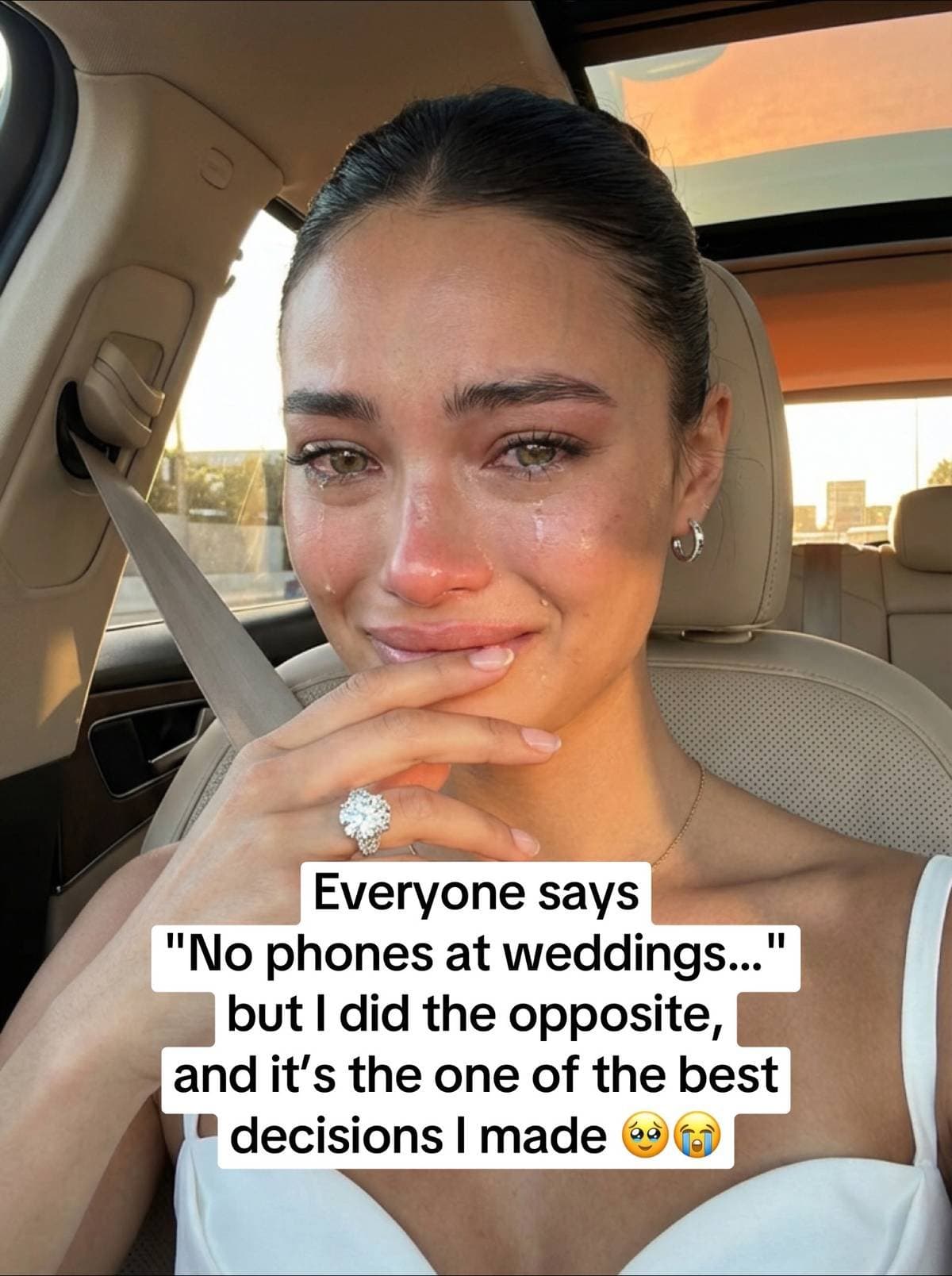 Everyone says
"No phones at weddings..."
but I did the opposite,
and it's the on…