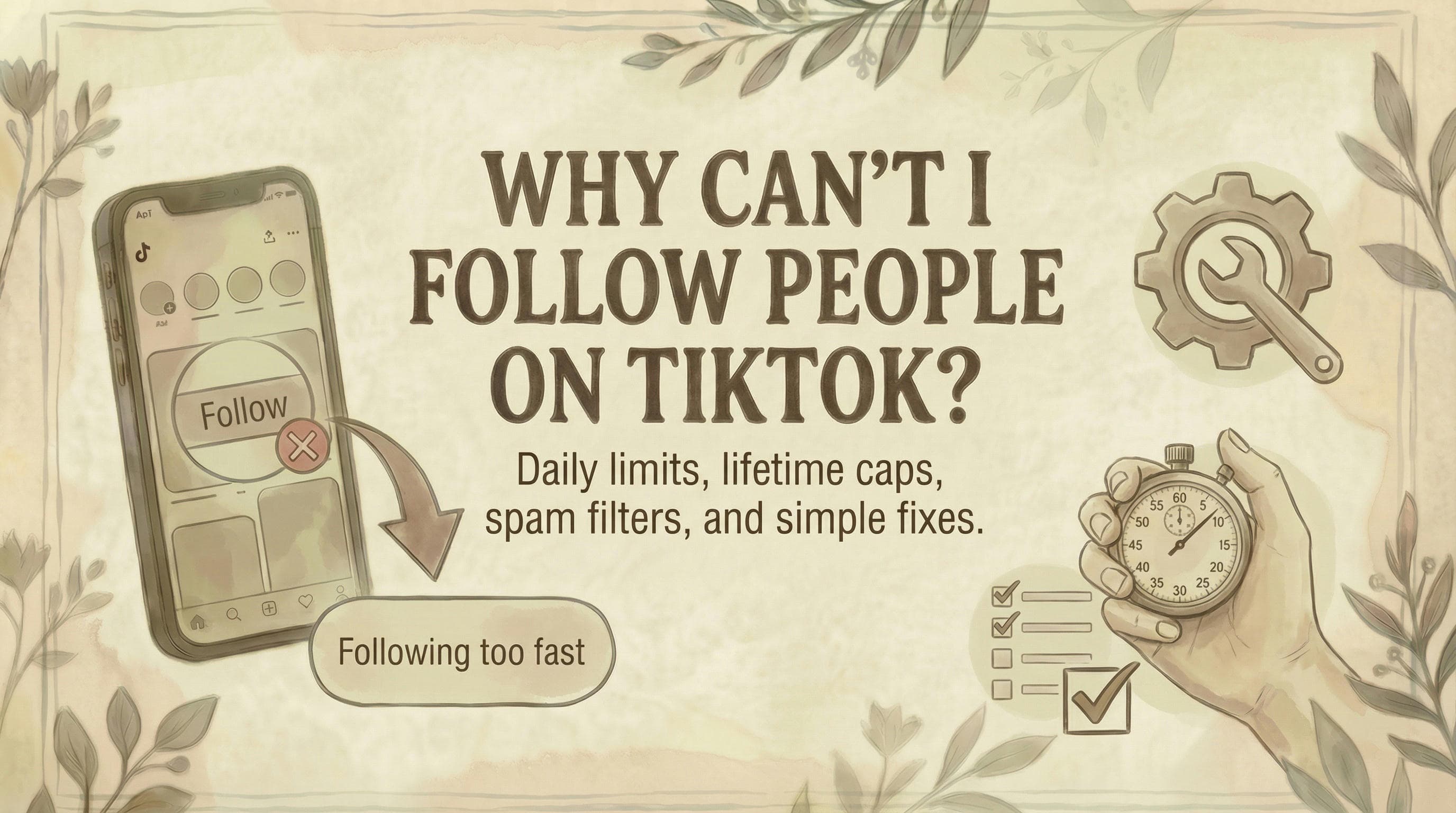 Why Can't I Follow People on TikTok? 2026 Guide