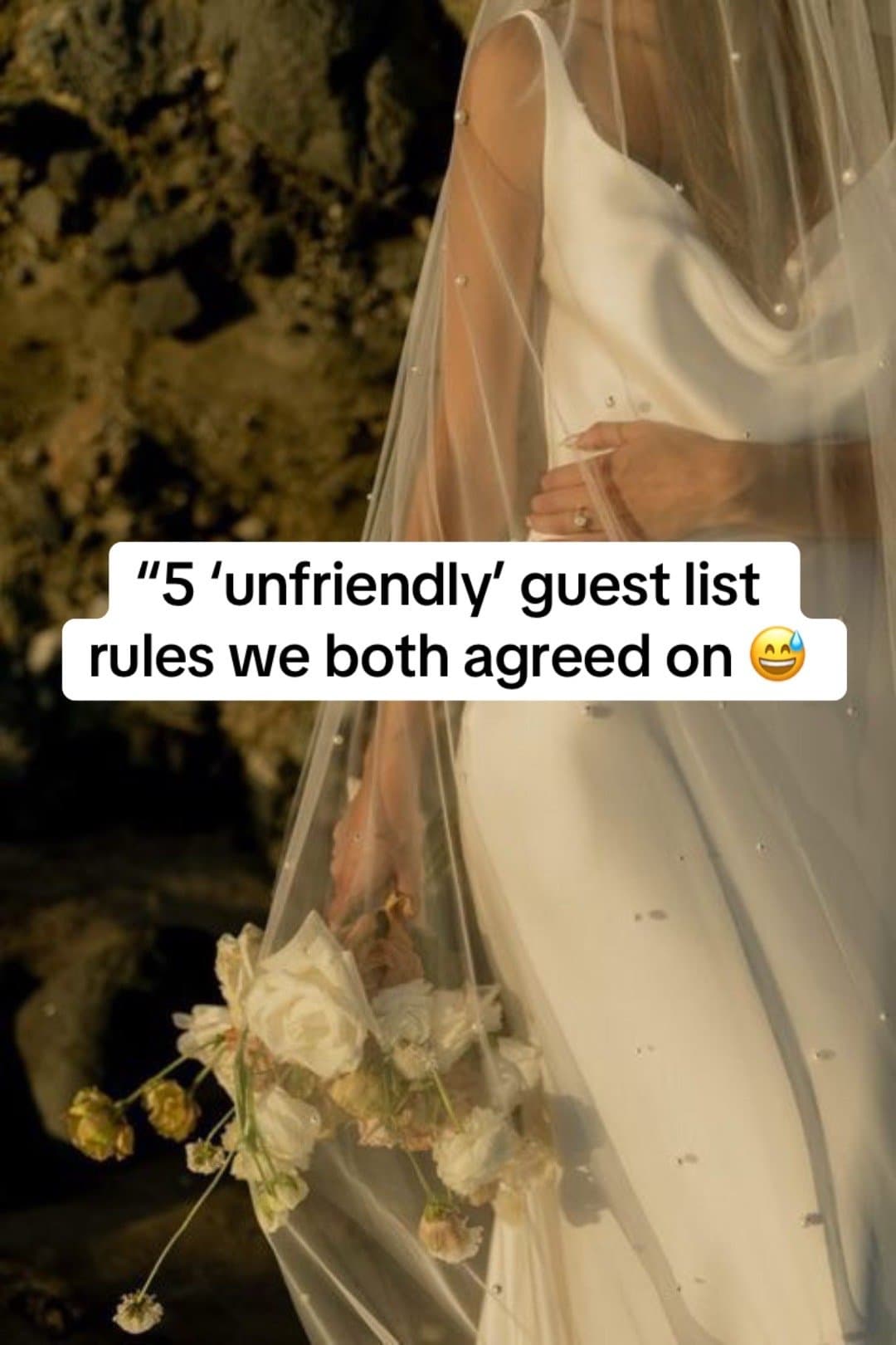"5 'unfriendly' guest list
rules we both agreed on" 😅