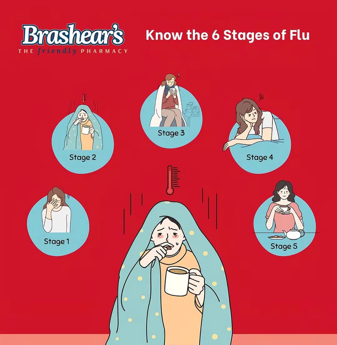 Slide 1: Brashear's THE FRIENDLY PHARMACY Know the 6 Stages of Flu
Stage 1 Stage 2 Stage 3 Stage 4 Stage 5