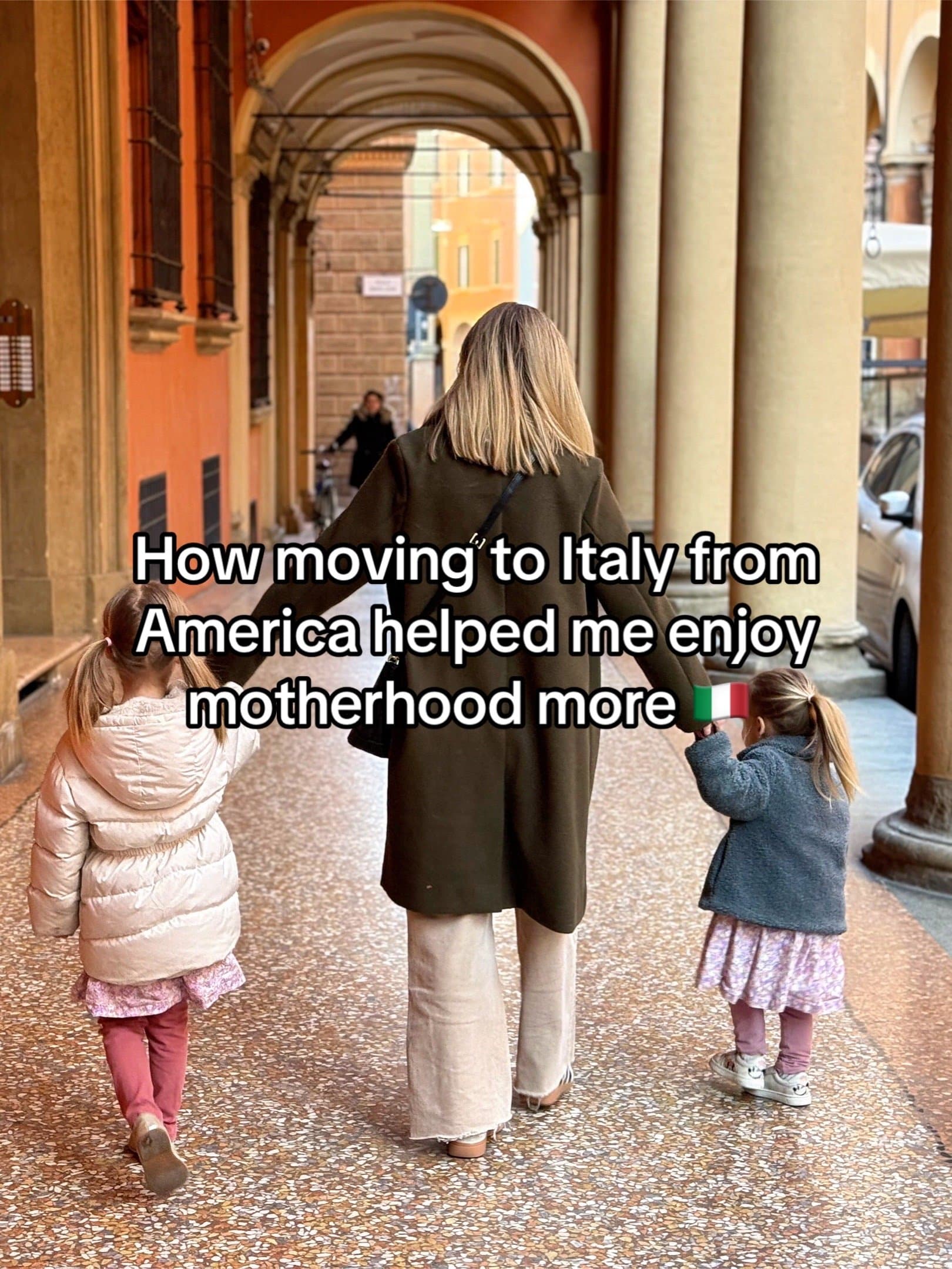 How moving to Italy from
America helped me enjoy
motherhood more 🇮🇹