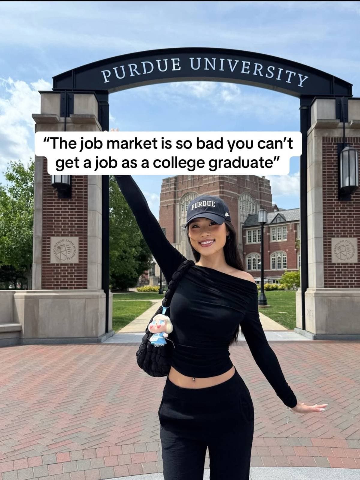 Slide 1: "The job market is so bad you can't
get a job as a college graduate"