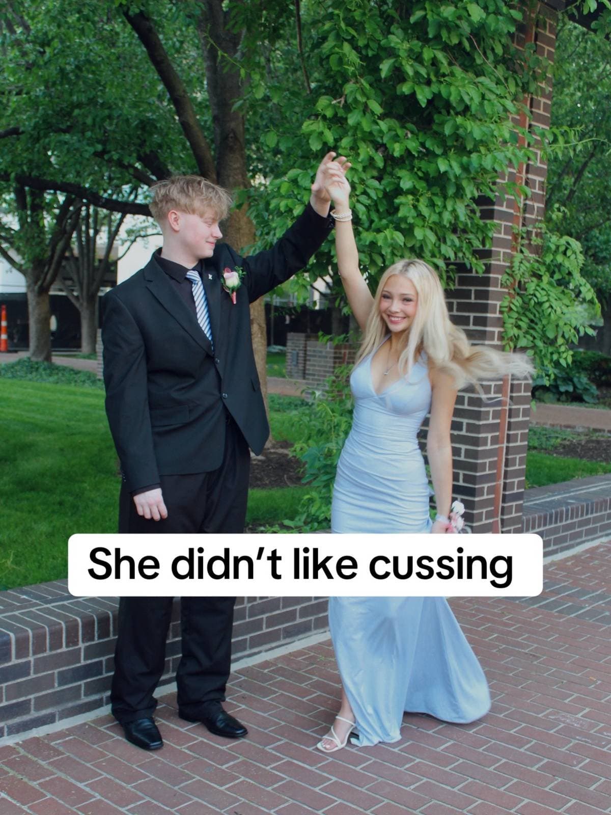 Slide 1: She didn't like cussing