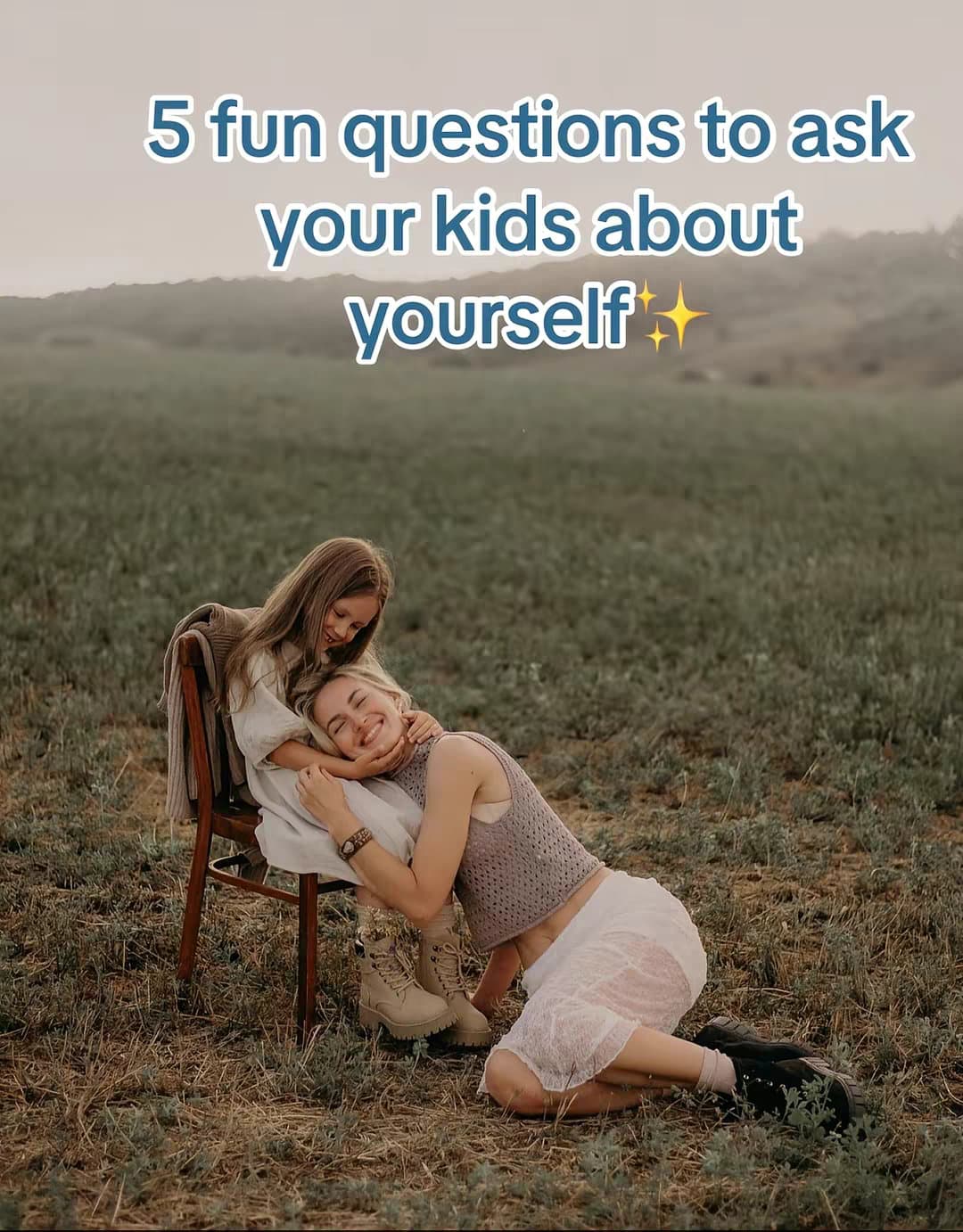 Slide 1: 5 fun questions to ask your kids about yourself ✨