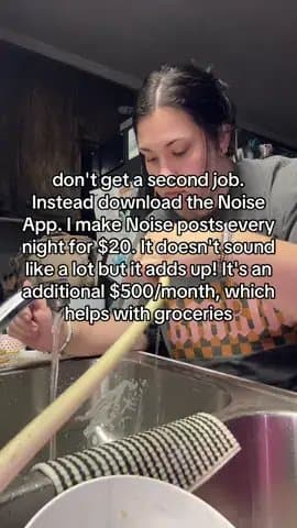 don't get a second job.
Instead download the Noise
App. I make Noise posts every…