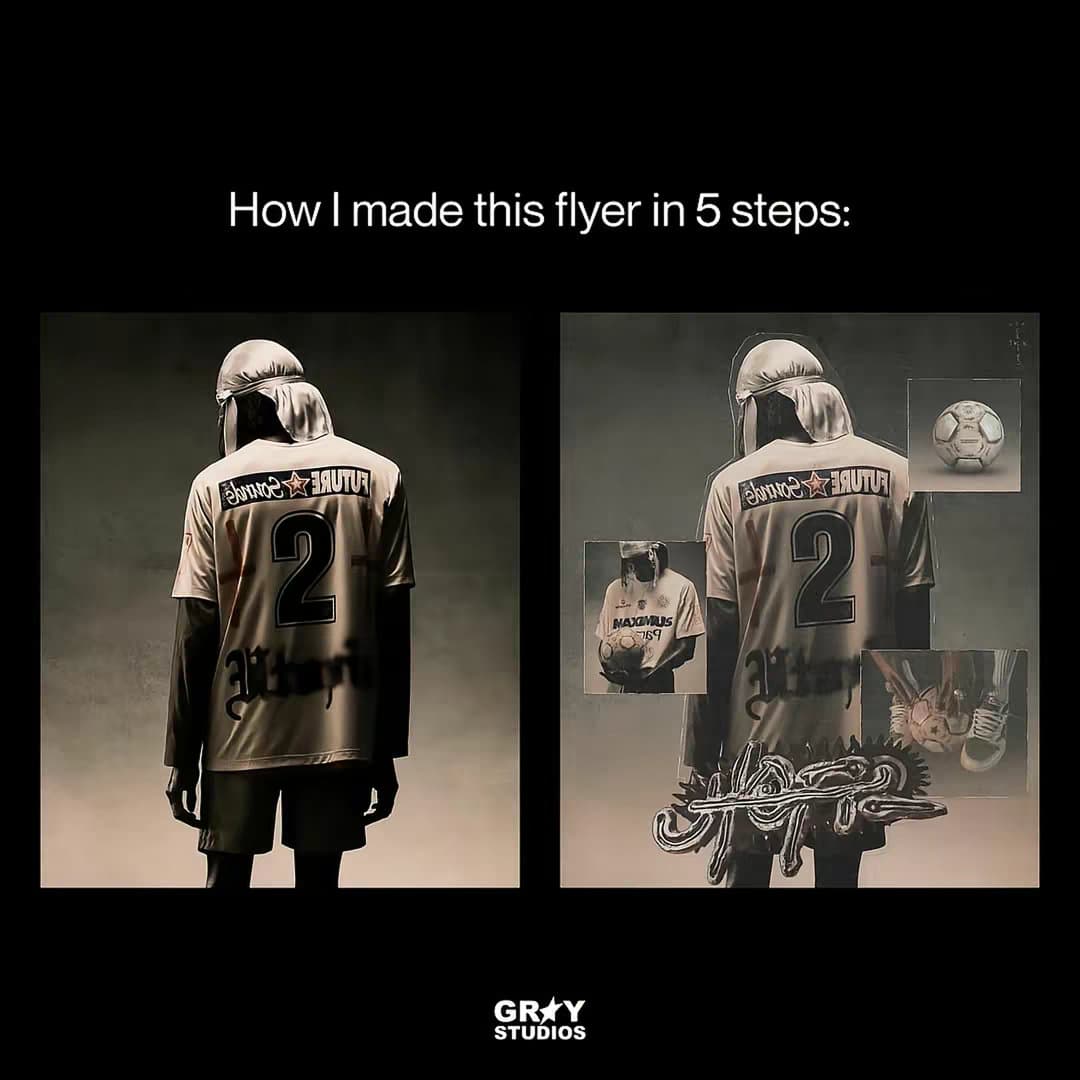 Slide 1: How I made this flyer in 5 steps: