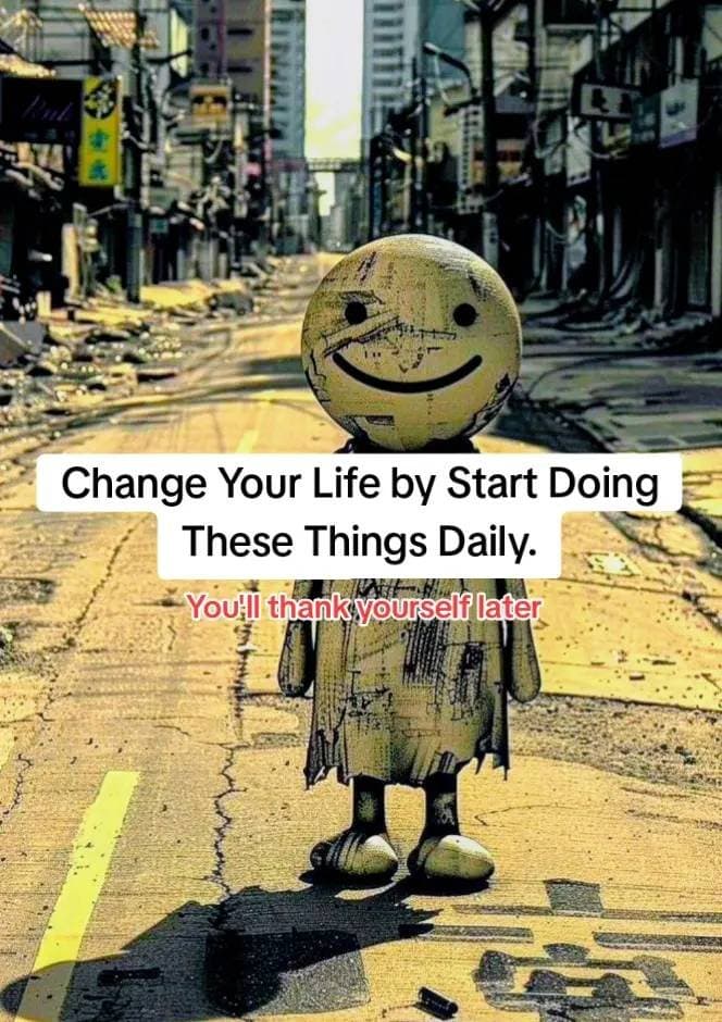 Slide 1: Change Your Life by Start Doing
These Things Daily.
You'll thank yourself later