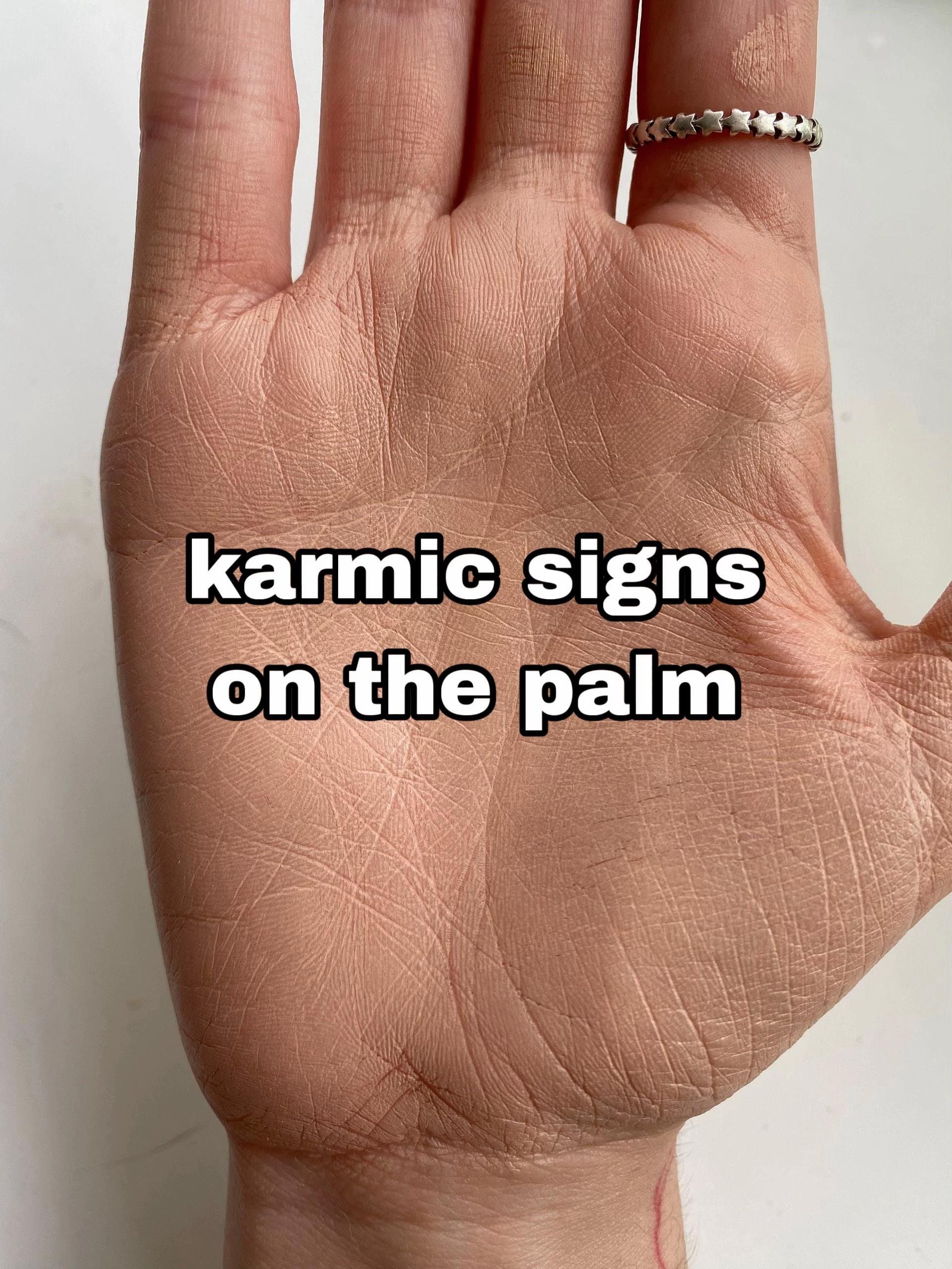 Slide 1: karmic signs
on the palm