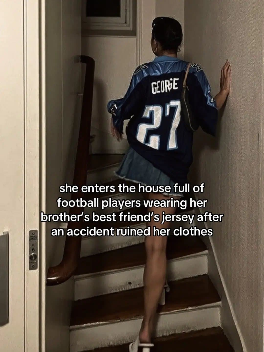 and they start to whistle, getting her confused"
"'good job, Wes.'"
"'finally!'"…