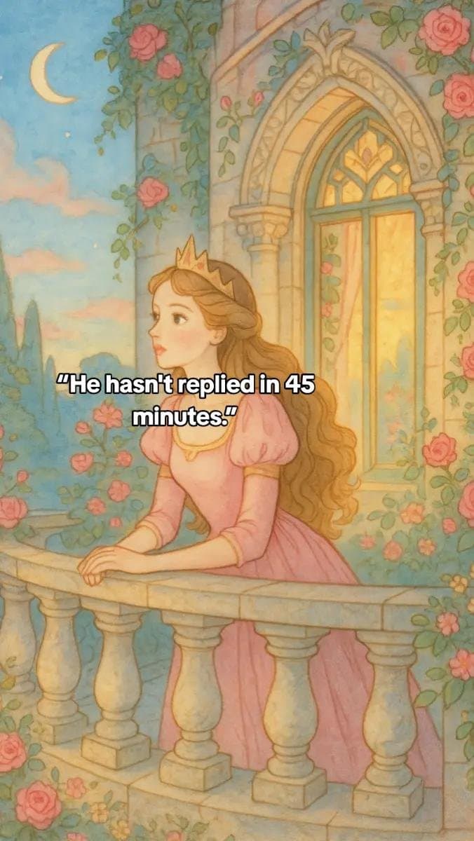 "He hasn't replied in 45
minutes."