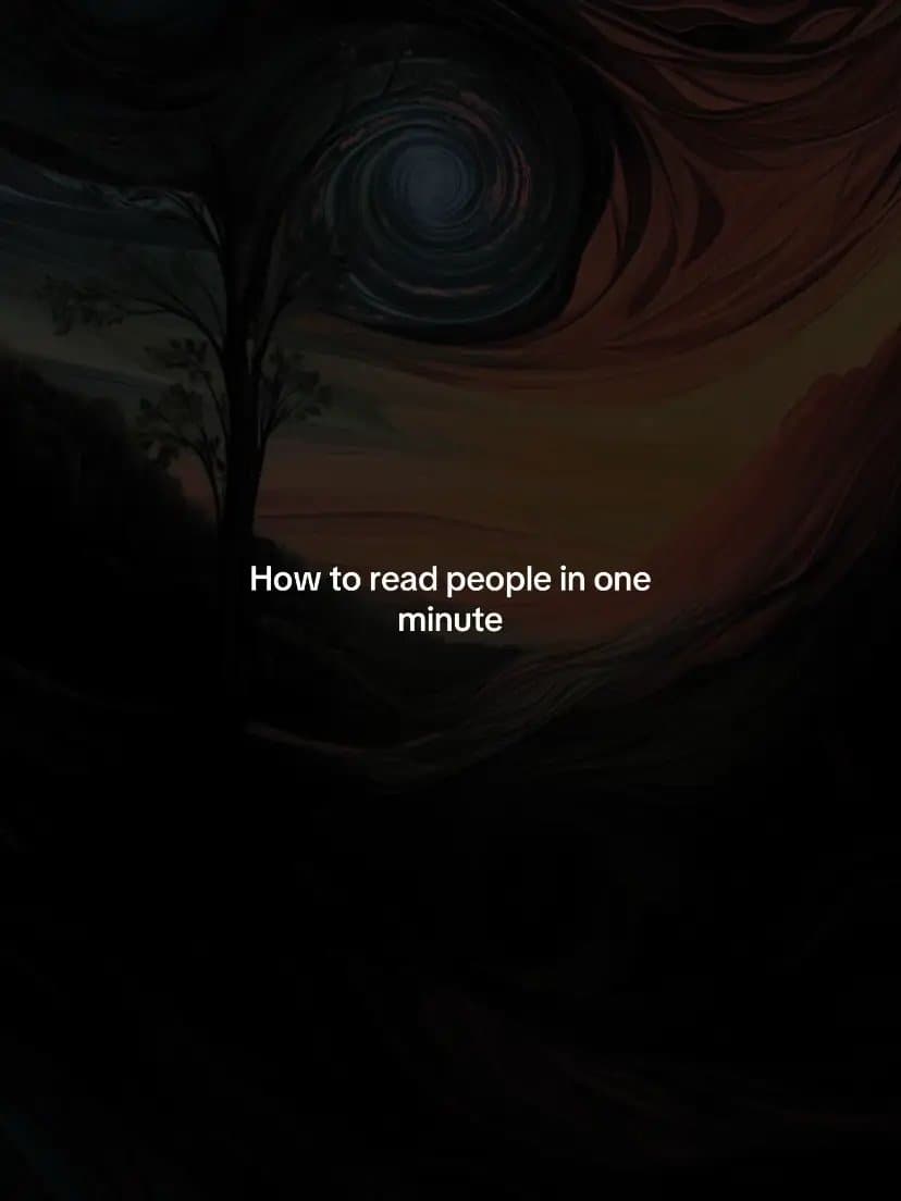 How to read people in one
minute