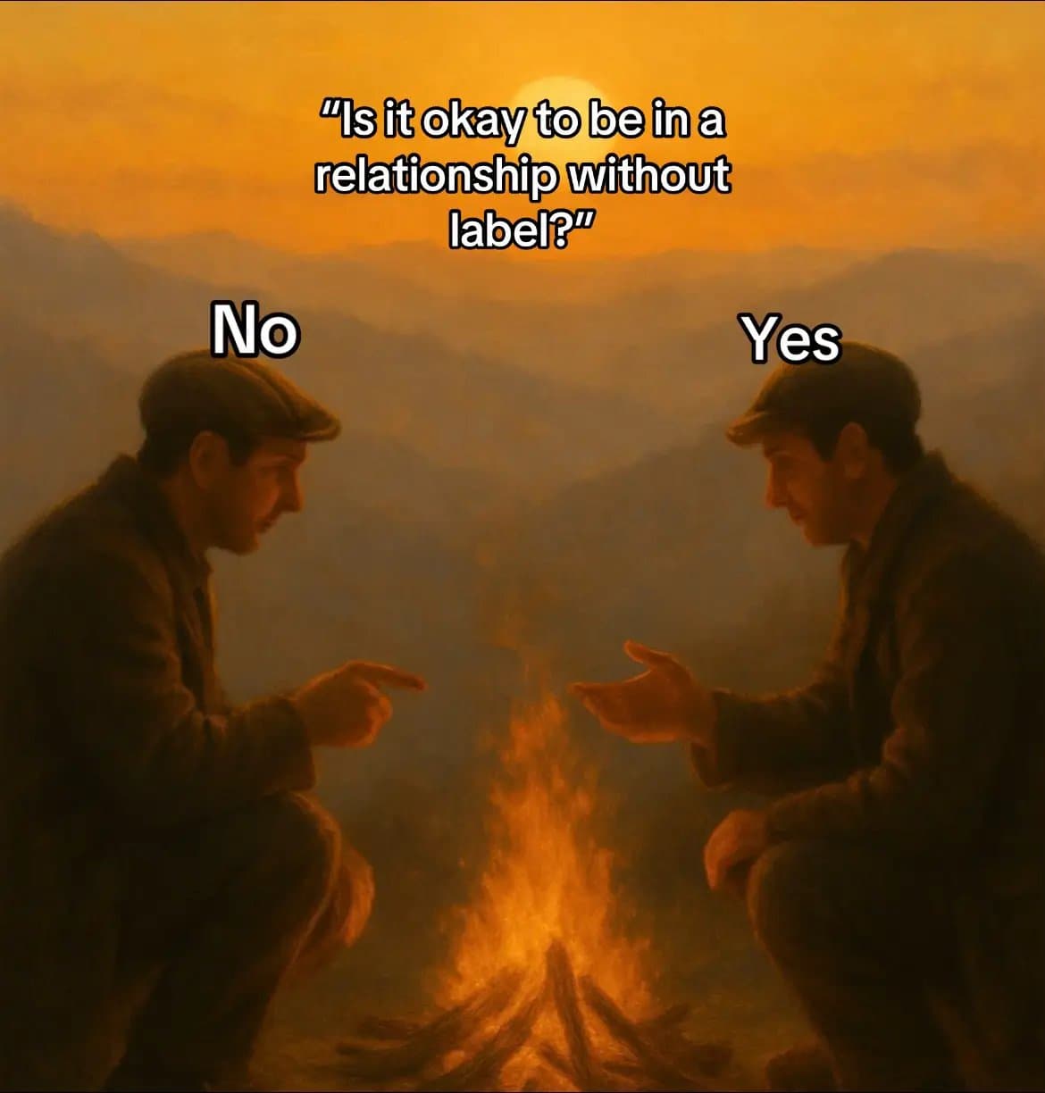 “Is it okay to be in a
relationship without a label?”
No …