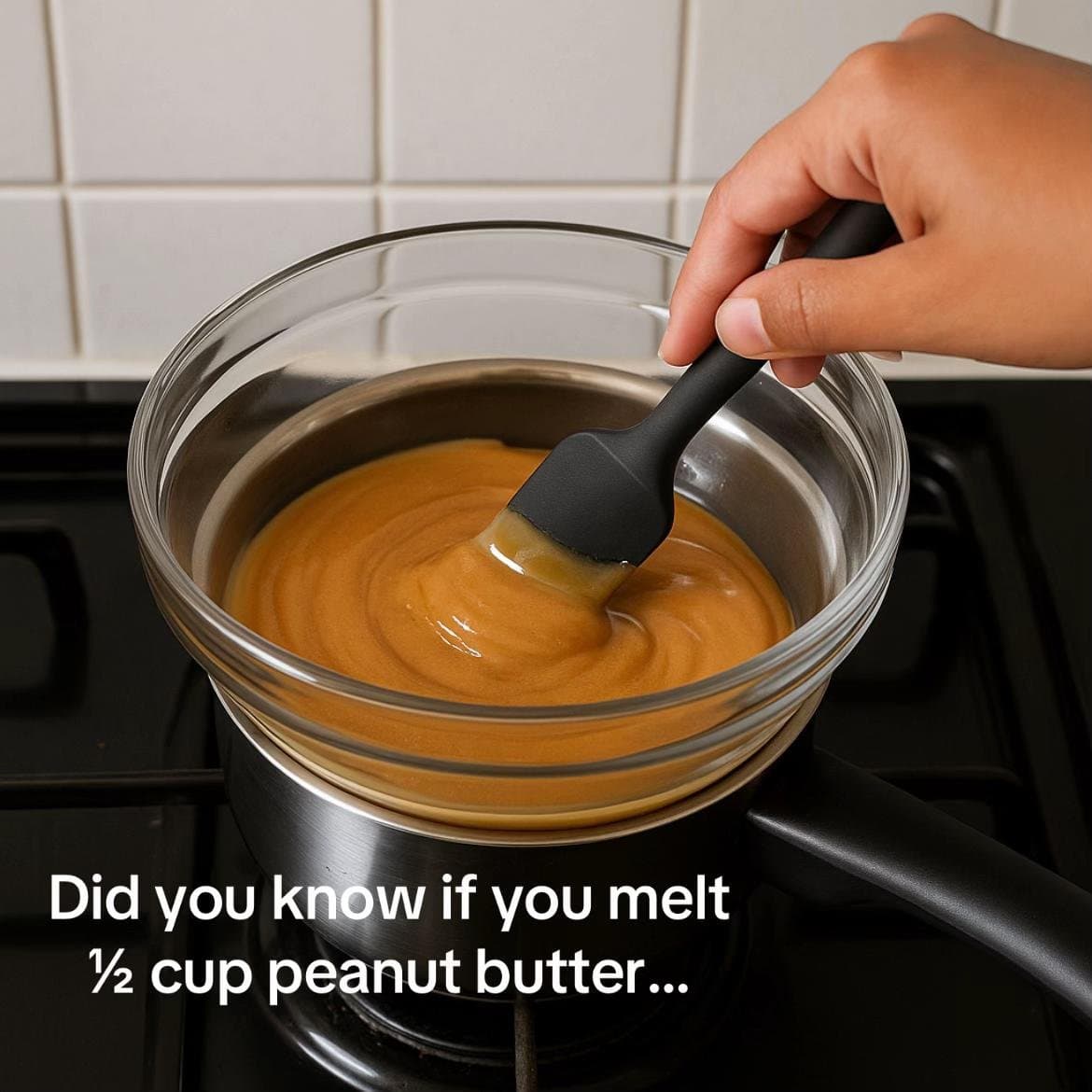 Did you know if you melt
½ cup peanut butter...