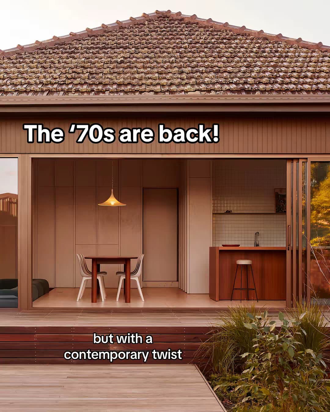 The '70s are back!
but with a
contemporary twist