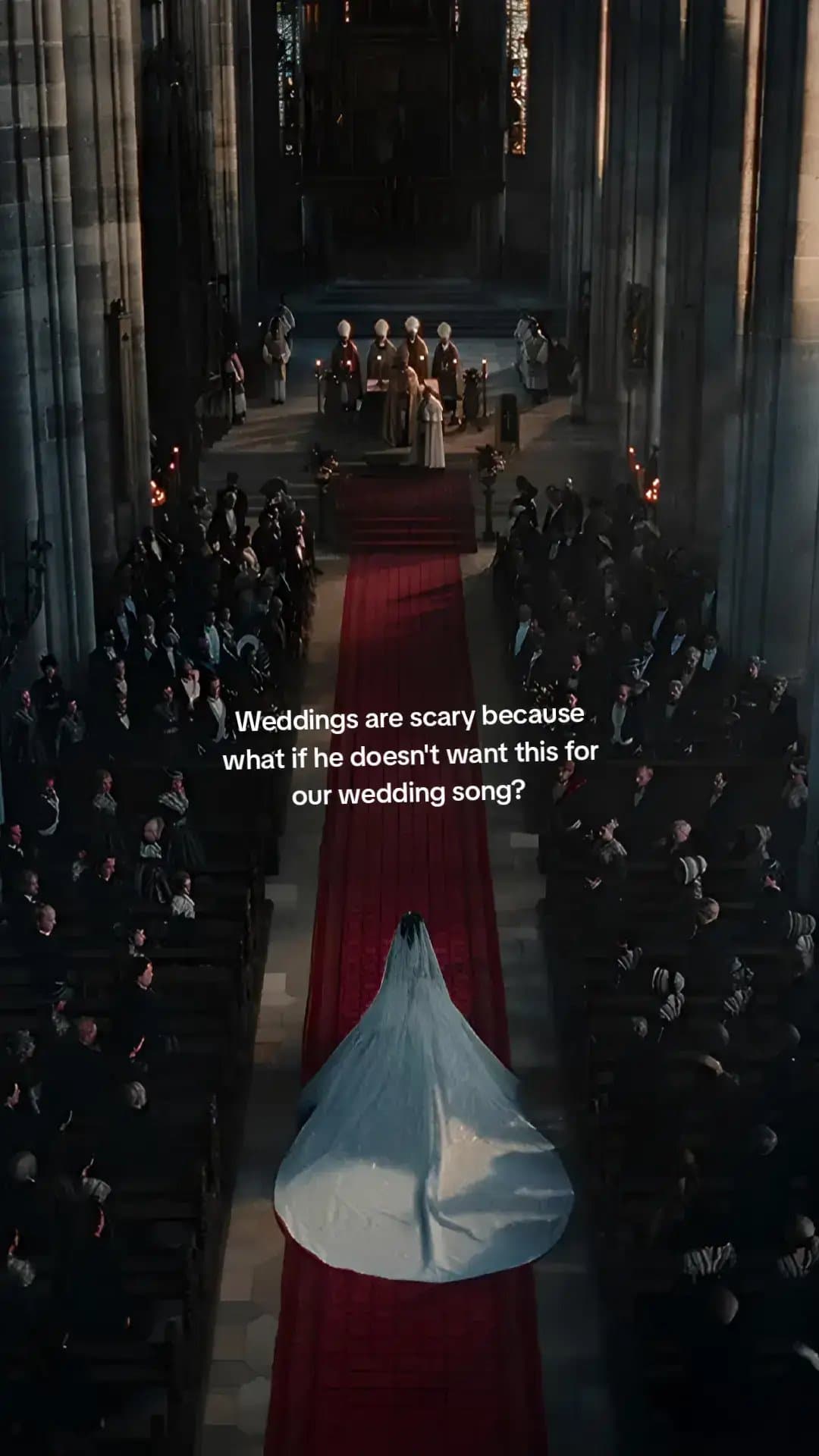 Weddings are scary because
what if he doesn't want this for
our wedding song?