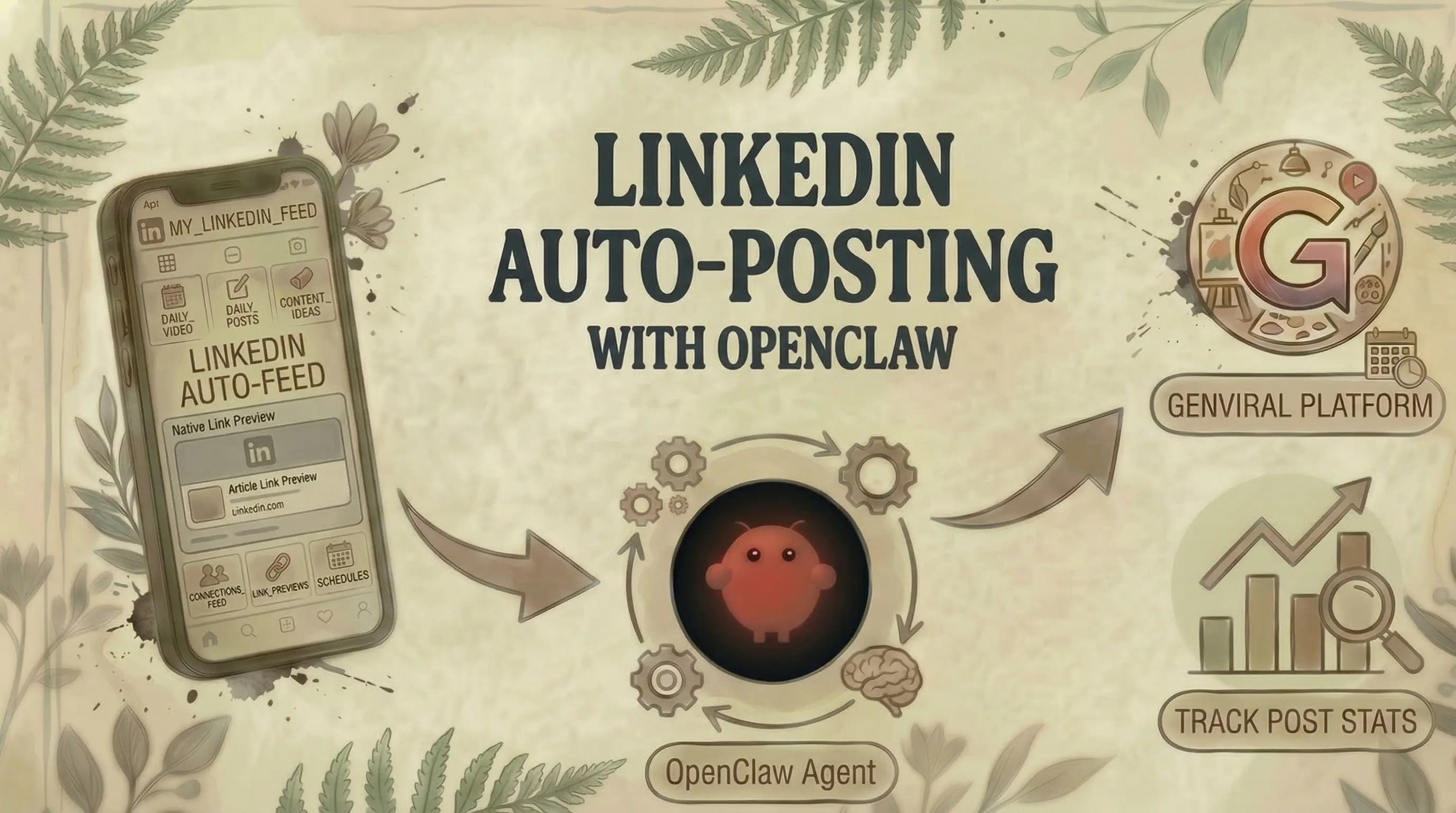 How to Automate LinkedIn Posting with OpenClaw and Genviral (Step-by-Step)
